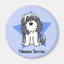 Kawaii Star Tibetan Terrier Magnets