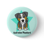 Kawaii Star Tri Australian Shepherd Button