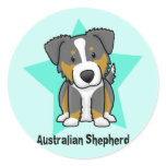 Kawaii Star Tri Australian Shepherd Stickers