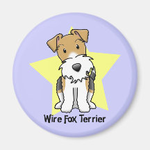 Kawaii Star Wire Fox Terrier Fridge Magnets