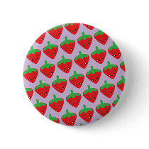 Kawaii Strawberry Pinback Buttons