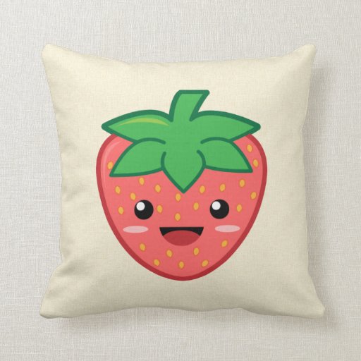 kawaii strawberry pillow