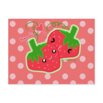 Kawaii Strawberry postcards by kawaii Kawaii Strawberry postcards