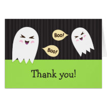 Kawaii style cute ghosts thank you note card