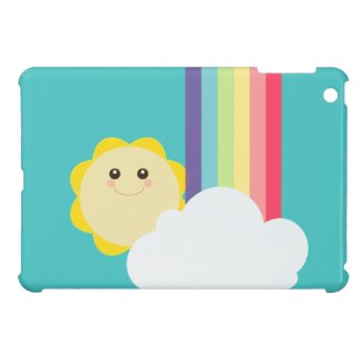 Kawaii Sun & Rainbow {Mini iPad Case} iPad Mini Case