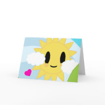 Kawaii Sunshine Greeting Card cards