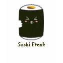 Kawaii Sushi Roll "Sushi Freak" t-shirts