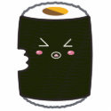 Kawaii Sushi Roll with Bitemark photo sculptures