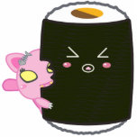Kawaii Sushi Roll with Nadel the Cat Photo Cutout