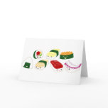 Kawaii Sushi with faces cards