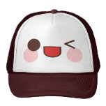 Kawaii Sweet Winky Face Happy Eyes Smile Friend hats