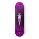 KAWAII SYRINGE MEDICAL CROSS PINK LEOPARD DECK skateboards