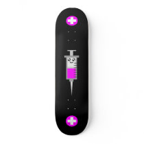 KAWAII SYRINGE MEDICAL SHOT CROSS DECK skateboards by kawaiifiveo KAWAII SYRINGE MEDICAL SHOT CROSS DECK skateboards