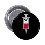 KAWAII SYRINGE SHOT MEDICAL HAPPY FACE buttons