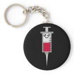 KAWAII SYRINGE SHOT MEDICAL HAPPY FACE keychains