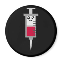 KAWAII SYRINGE SHOT MEDICAL HAPPY FACE magnets by kawaiifiveo KAWAII SYRINGE SHOT MEDICAL HAPPY FACE magnets