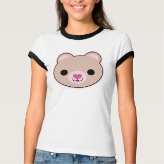 Kawaii Teddy Bear Cute Juniors Ringer T-Shirt shirt