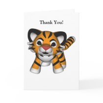 Kawaii Tiger Thank You Card