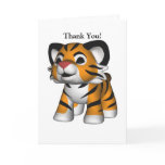 Kawaii Tiger Thank You Card