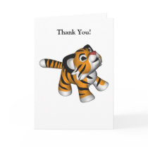 Kawaii Tiger Thank You Card