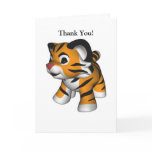 Kawaii Tiger Thank You Card