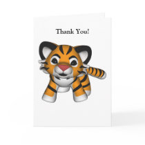 Kawaii Tiger Thank You Card