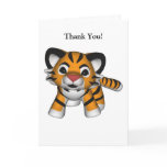 Kawaii Tiger Thank You Card
