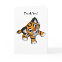 Kawaii Tiger Thank You Card