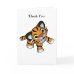 Kawaii Tiger Thank You Card