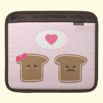Kawaii Toast Love ipad sleeves
