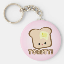 Kawaii Toasty! Toast keychain