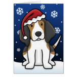 Kawaii Treeing Walker Coonhound Christmas Card