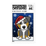 Kawaii Tri Australian Shepherd Christmas Stamps