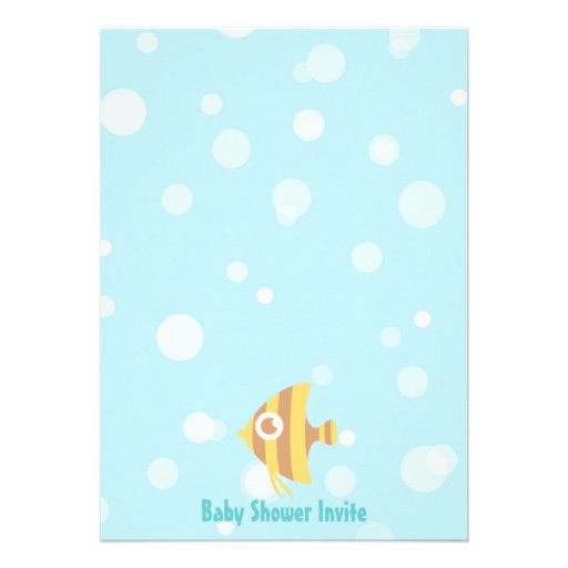 Kawaii Underwater Theme Baby Shower Invite