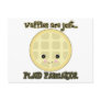 kawaii waffles are just plaid pancakes post card
