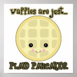 kawaii waffles are just plaid pancakes print