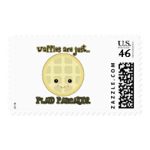 kawaii waffles are just plaid pancakes stamp