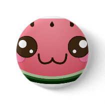 Kawaii Watermelon Pinback Button