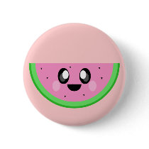 kawaii watermelon cute happy face buttons by kawaiifiveo kawaii watermelon cute happy face buttons