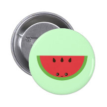Kawaii Watermelon Pinback Button