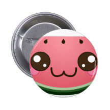 Kawaii Watermelon Pinback Button
