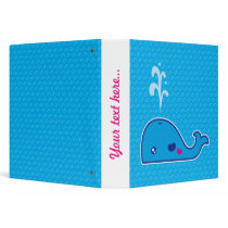 Kawaii whale 3 ring binders