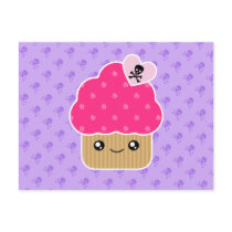 Kawaii Wicked Cute Cupcake Postcard by megakawaii Kawaii Wicked Cute Cupcake Postcard