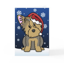 Kawaii Yorkshire Terrier Christmas Card by MenagerieMayhem Kawaii Yorkshire Terrier Christmas Card