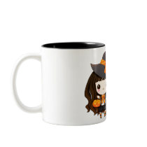 Kawaiii Halloween witch Coffee Mugs
