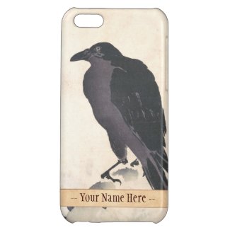 Kawanabe Kyōsai Crow Resting on Wood Trunk art Cover For iPhone 5C