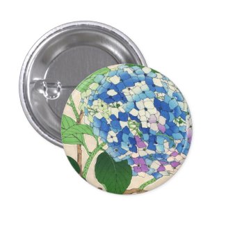 Kawarazaki Shodo Floral Calendar of Japan flower Pinback Buttons