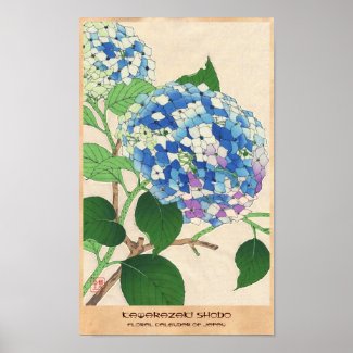 Kawarazaki Shodo Floral Calendar of Japan flower Print