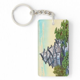 Kawase Hasui Pacific Transport Lines Himeji Castle Acrylic Key Chain