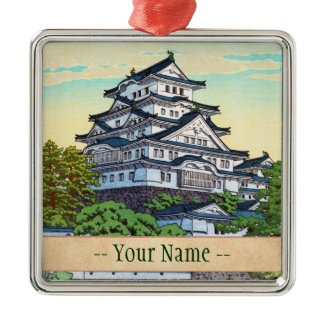 Kawase Hasui Pacific Transport Lines Himeji Castle Christmas Tree Ornaments